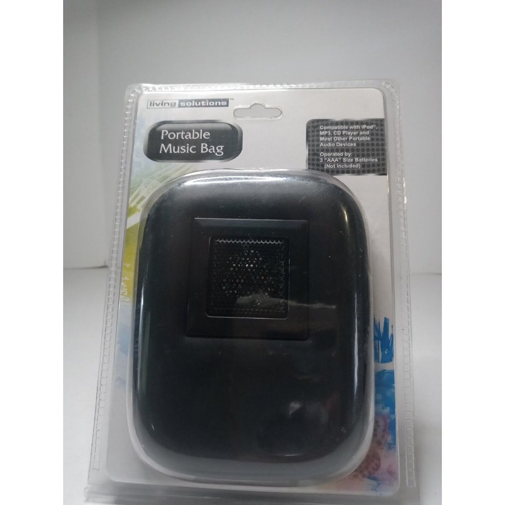 LIVING SOLUTIONS  Portable Music Bag for iPod MP3 & more Battery Operated  NEW